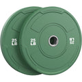 2-Inch Olympic Bumper Plates Set, 2pcs-25lb Colored Virgin Rubber Weight Barbell Plates for Strength Training, Home Gym Weightlifting