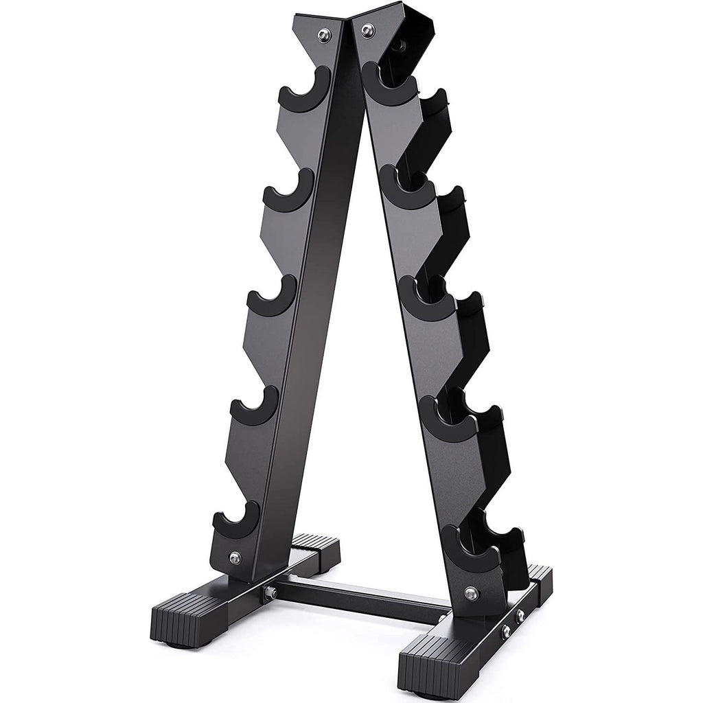 Dumbbell Rack Stand Only 5 Tier, Weight Rack for Dumbbells Compact A-Frame Home Gym Space Saver, 480 LBS Weight Capacity